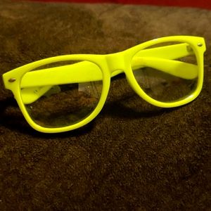 Neon green/yellow glasses